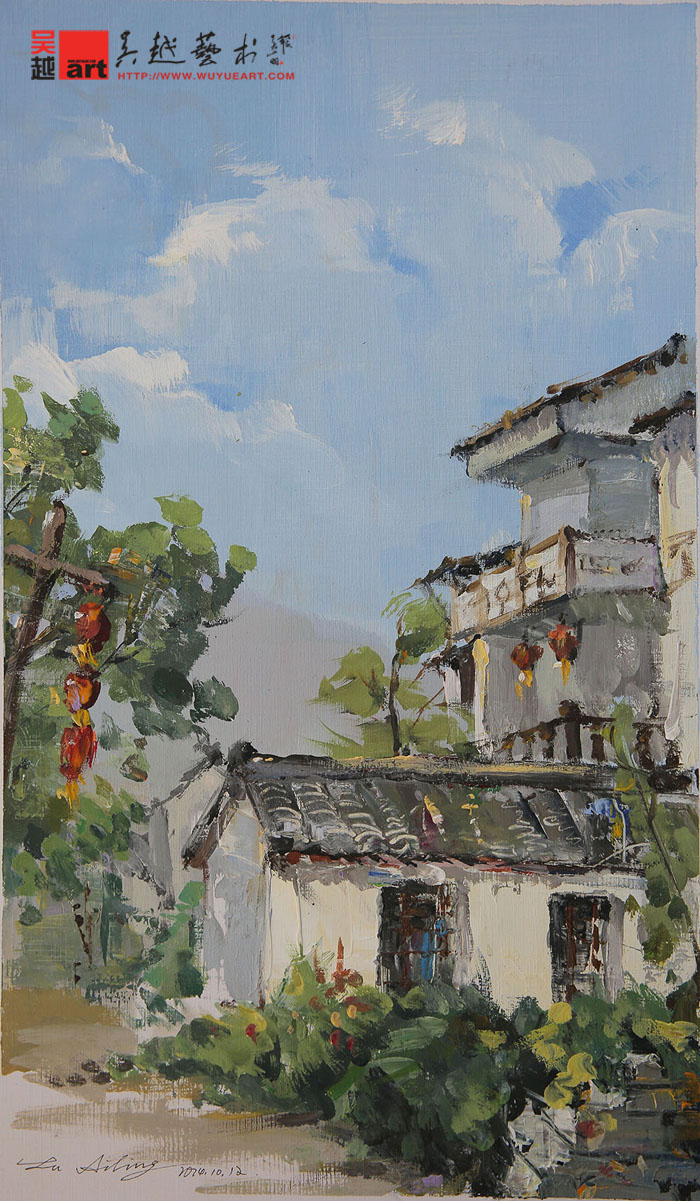 学生丽水下乡色彩风景写生作品21