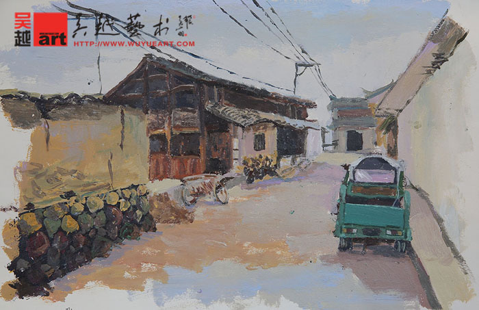 学生丽水下乡色彩风景写生作品23