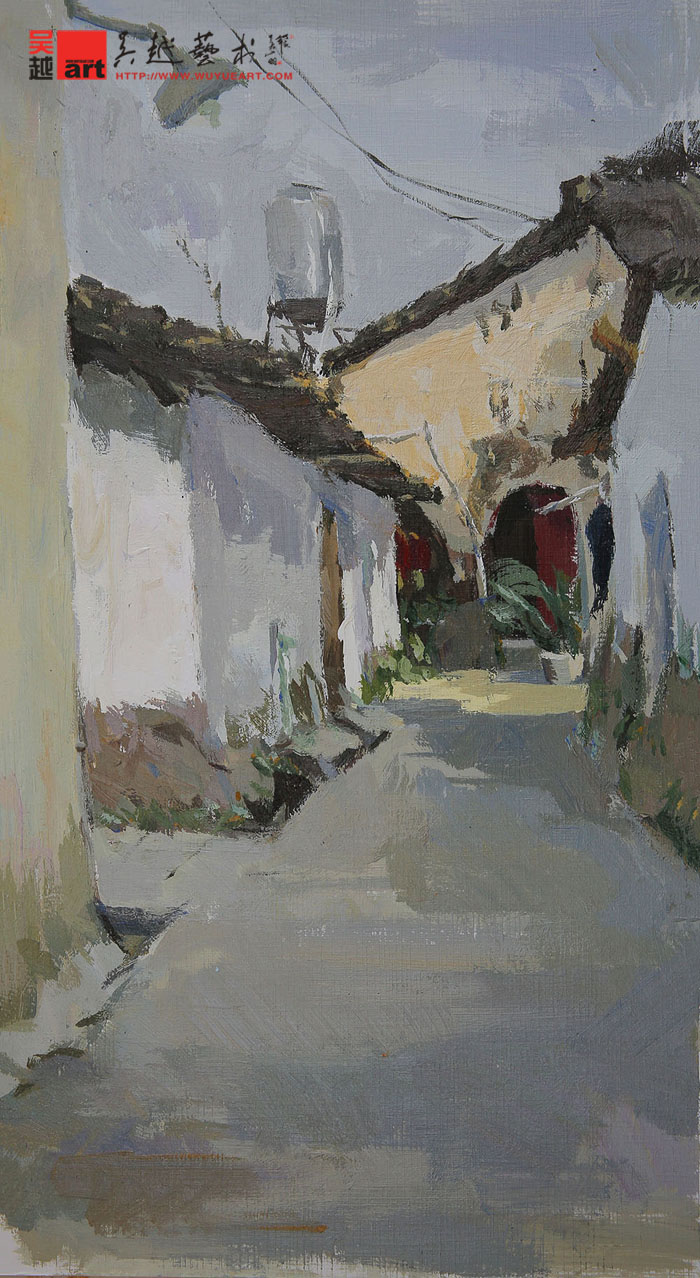 学生丽水下乡色彩风景写生作品31