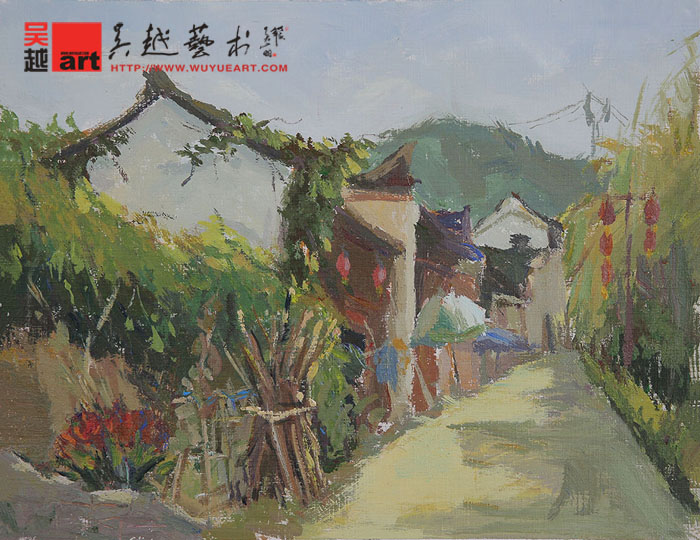 学生丽水下乡色彩风景写生作品35