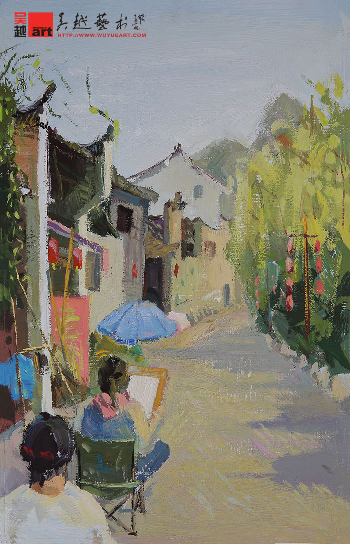 学生丽水下乡色彩风景写生作品52