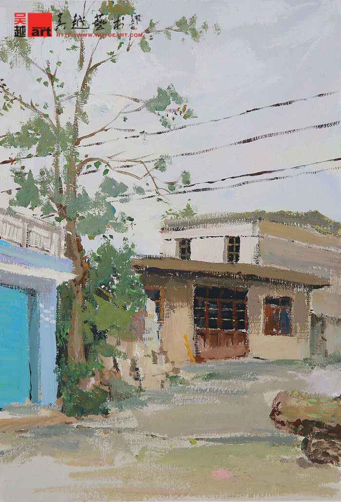 学生丽水下乡色彩风景写生作品54