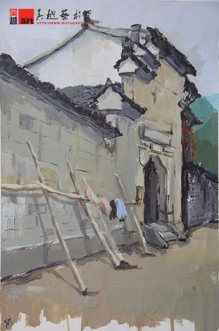 学生丽水下乡色彩风景写生作品56