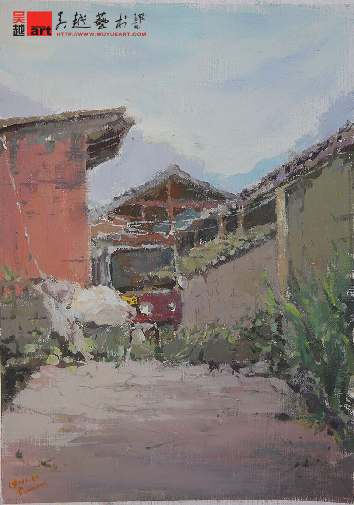 学生丽水下乡色彩风景写生作品57