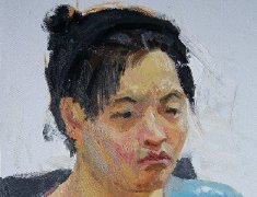 学生彩头作品《女同学》