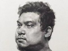 吴越教师素描头像作品