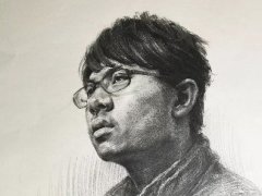吴越教师素描头像作品3
