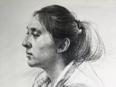 吴越教师素描头像作品5