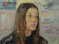 教师色彩头像作品女青年2