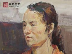 教师色彩头像作品男青年