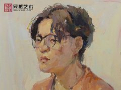 教师色彩头像作品女青年4