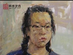 教师色彩头像作品女青年5