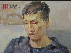 教师色彩头像作品男青年2