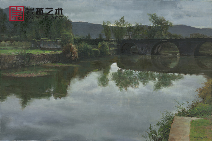 教师色彩风景作品《晨》