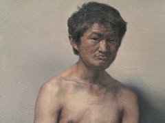 教师色彩半身像作品《杭州小工》