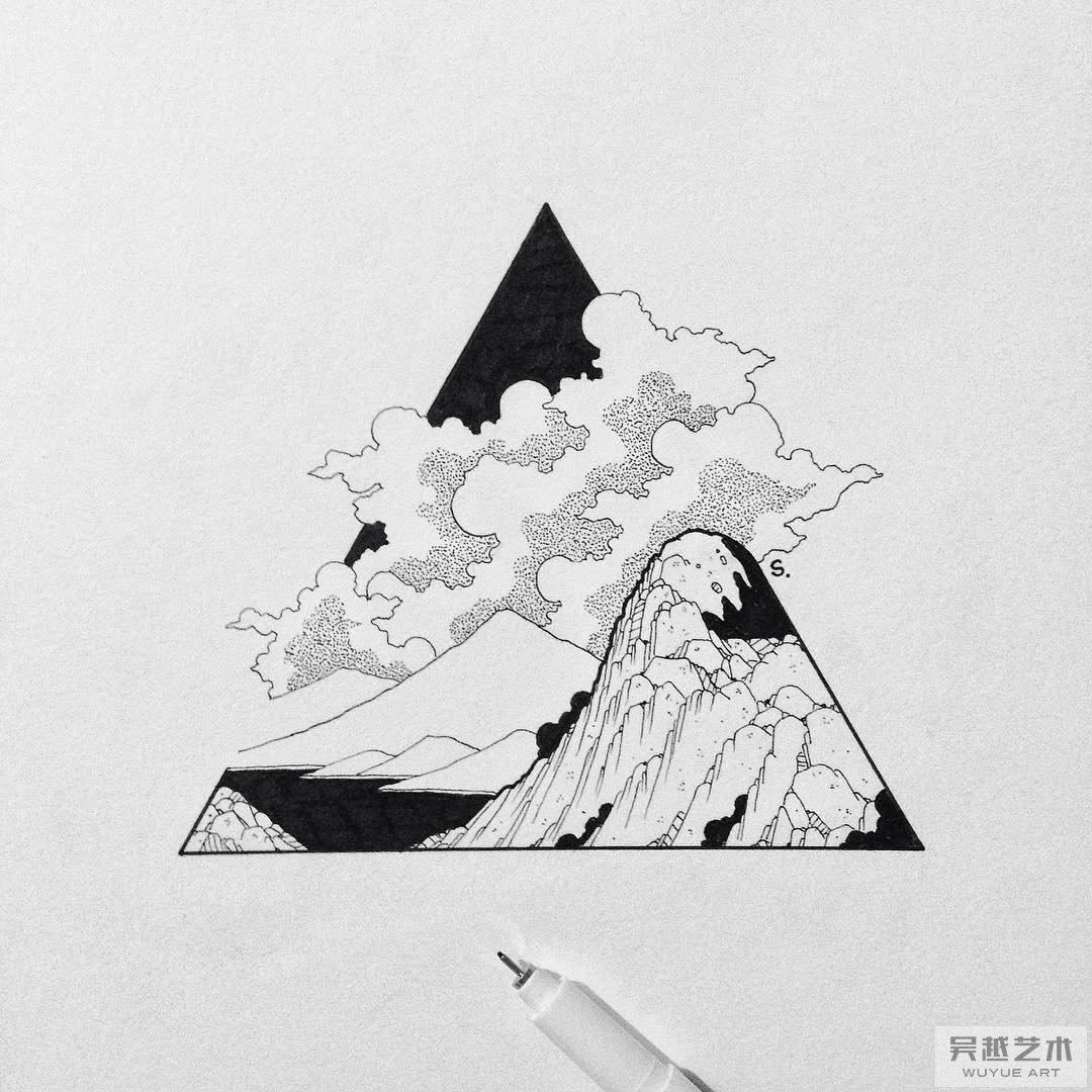针管笔作品