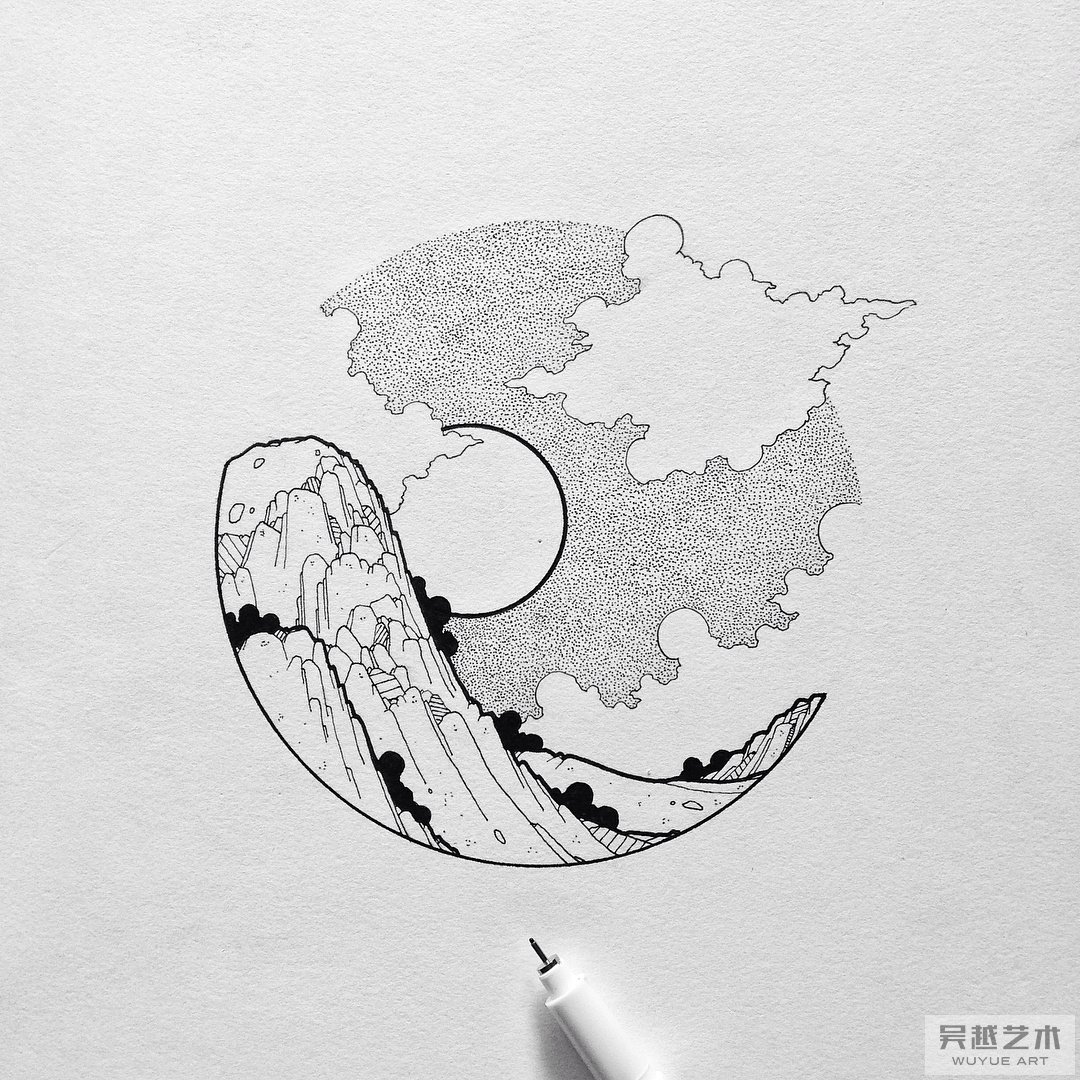 针管笔作品