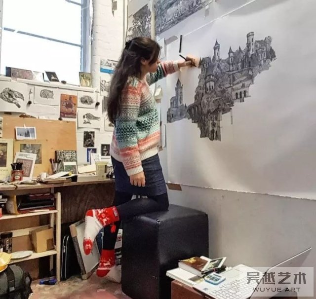针管笔作品