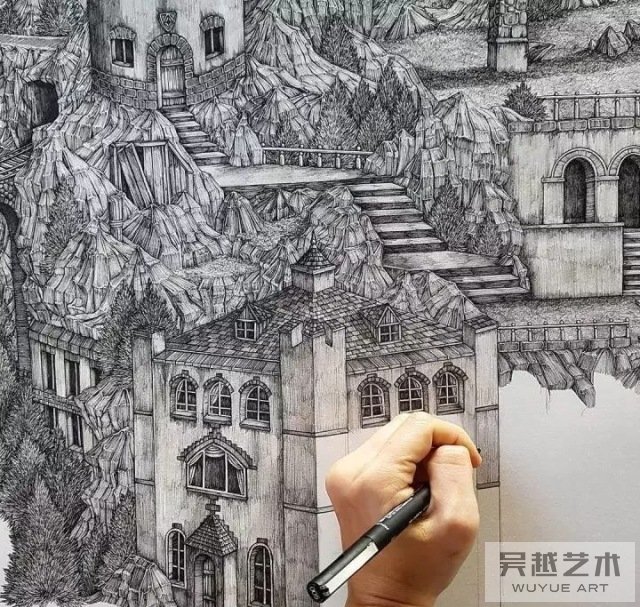 针管笔作品