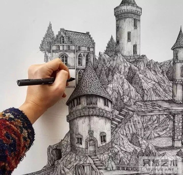针管笔作品
