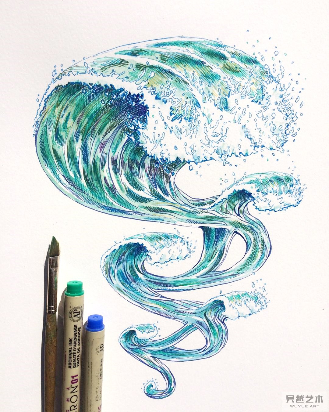 针管笔作品