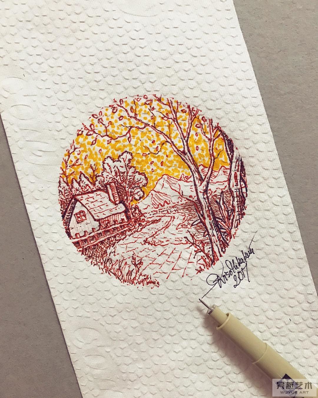 针管笔作品