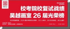 光荣榜｜杭州吴越画室2026届校考院校光荣榜，153人参考，391张合格证，实力出